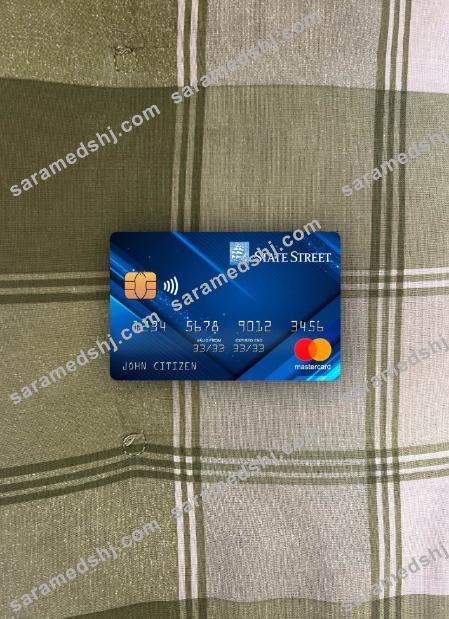 USA State Street Corporation bank mastercard photolook front